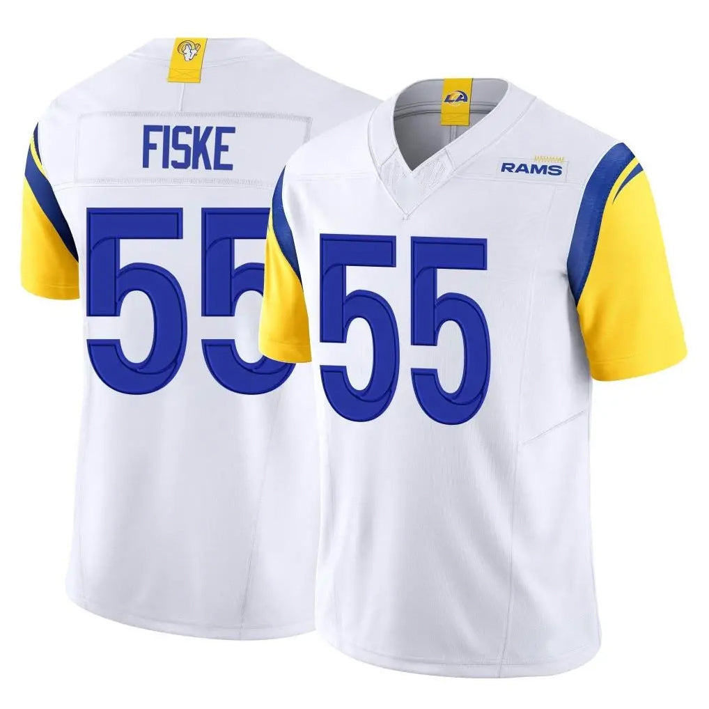Punc LA.Rams #55 Braden Fiske Player White Limited Vapor F.U.S.E. Home Game Stitched Jerseys