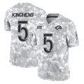 Punc LA.Rams #5 Kamren Kinchens Player Arctic Camo Salute To Service Limited Game Stitched Jerseys