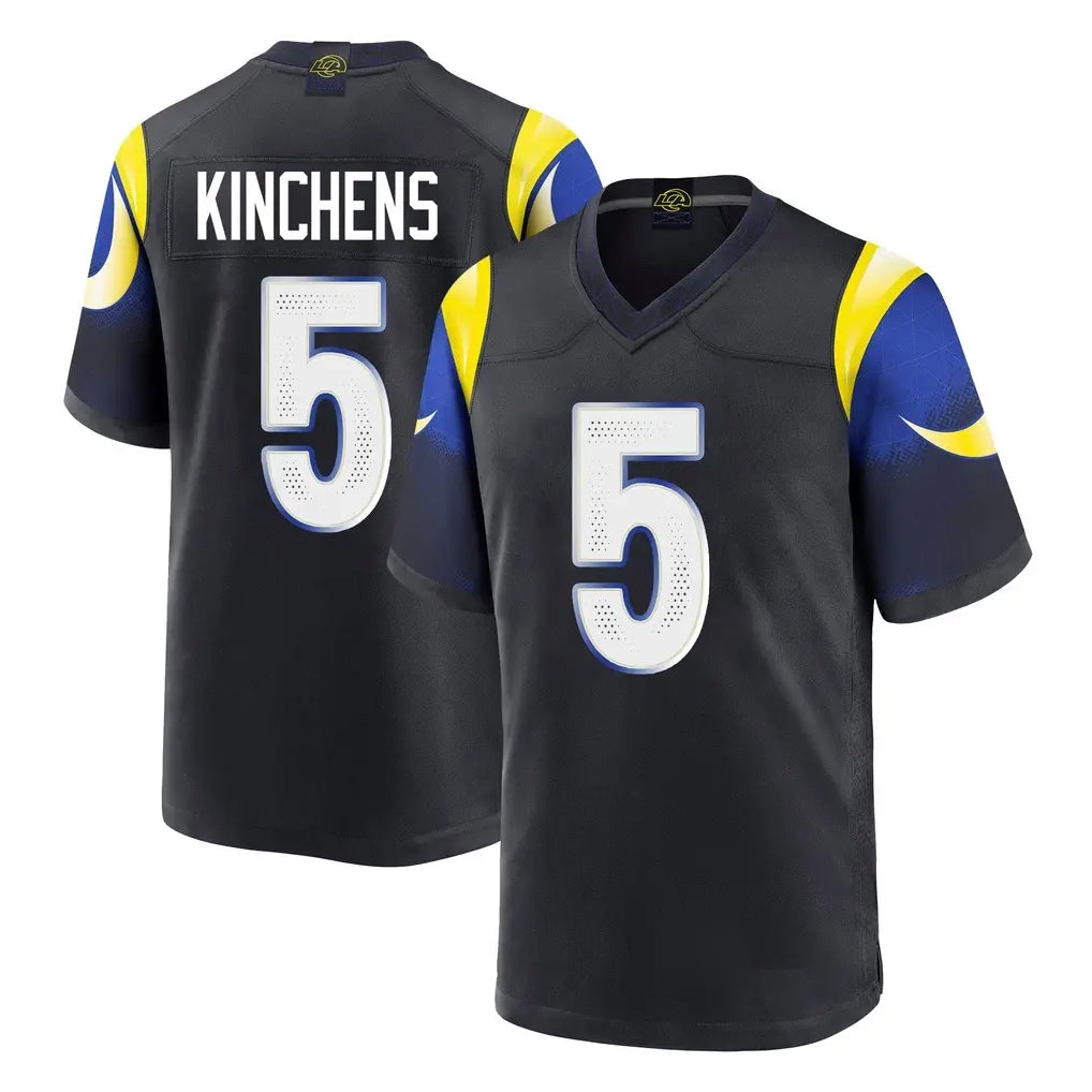 Punc LA.Rams #5 Kamren Kinchens Player Black Midnight Rivalries Collection Home Game Stitched Jerseys