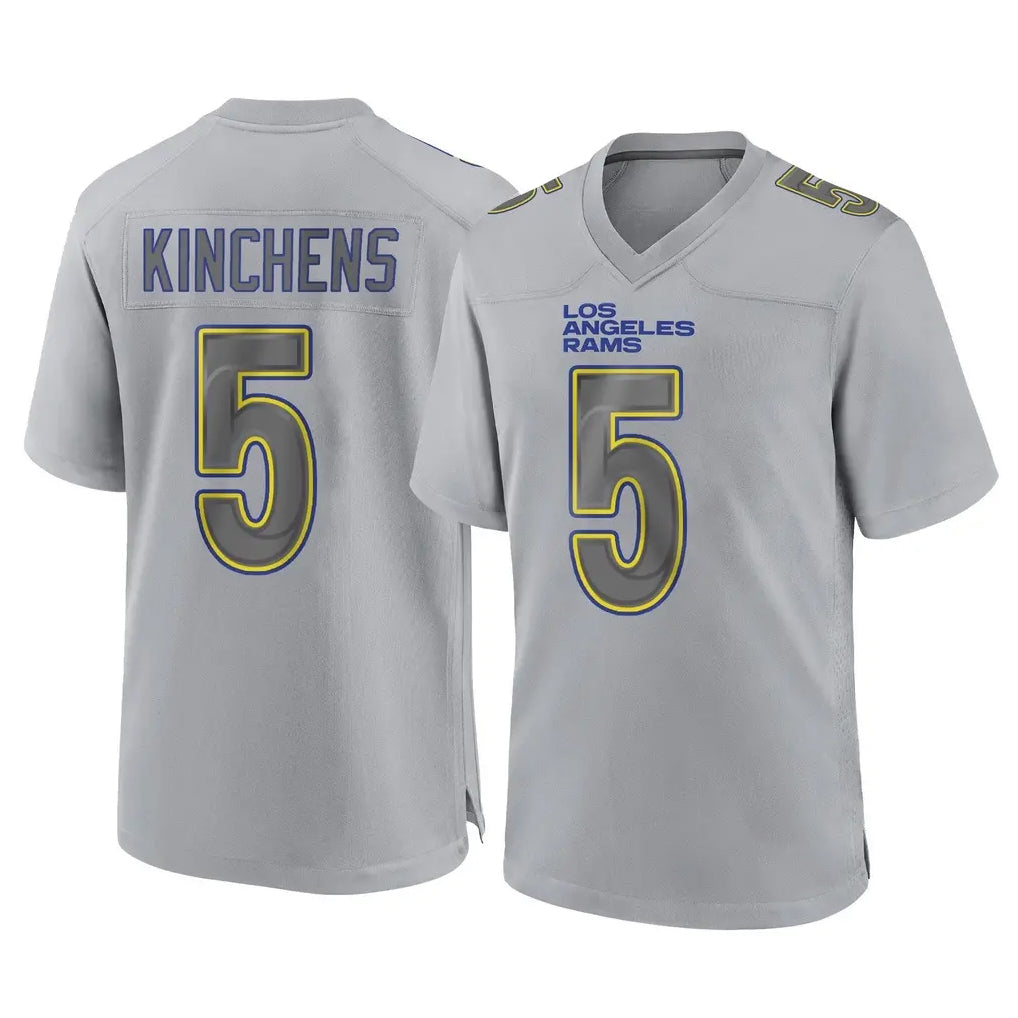 Punc LA.Rams #5 Kamren Kinchens Player Gray Atmosphere Fashion Home Game Stitched Jerseys