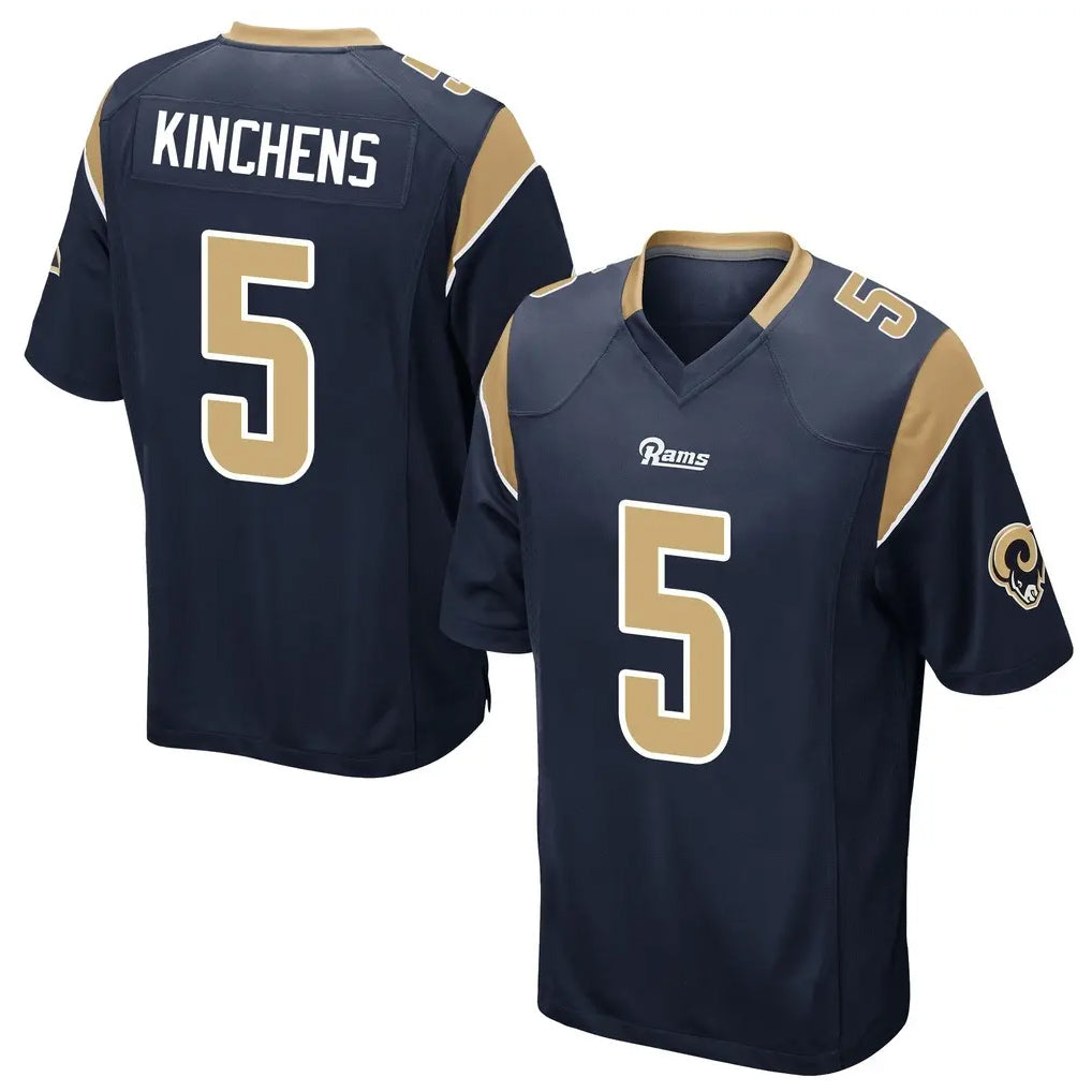 Punc LA.Rams #5 Kamren Kinchens Player Navy Home Game Stitched Jerseys