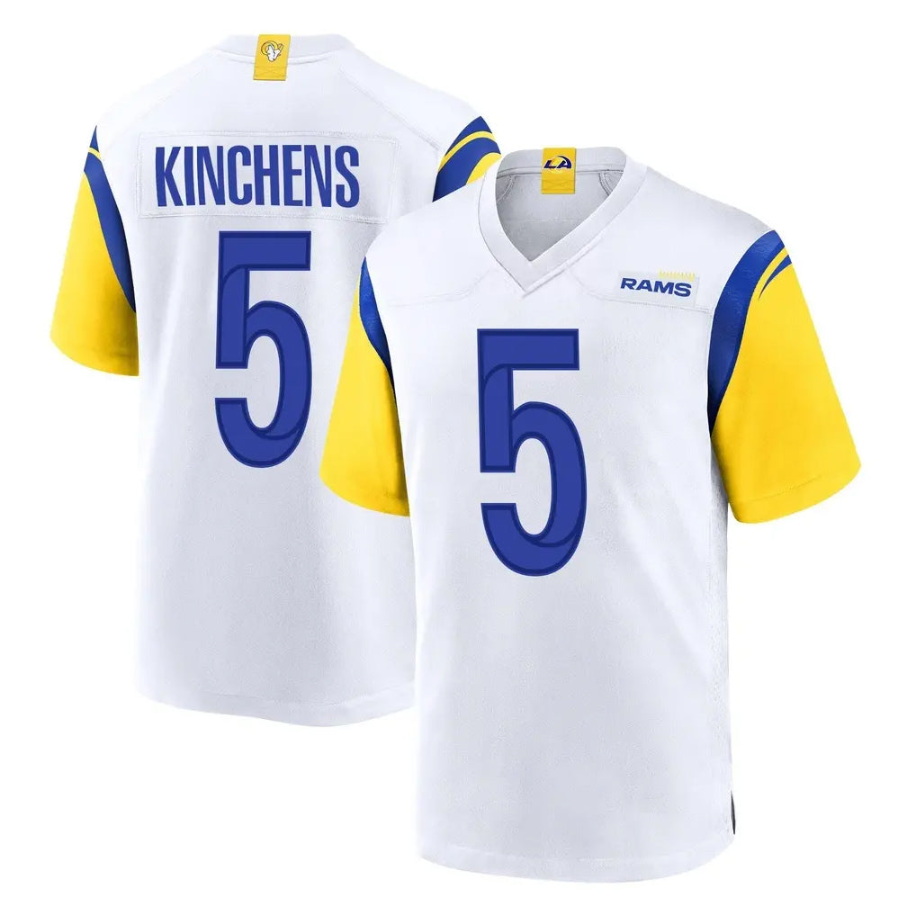 Punc LA.Rams #5 Kamren Kinchens Player White Home Game Stitched Jerseys