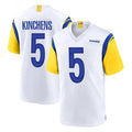 Punc LA.Rams #5 Kamren Kinchens Player White Home Game Stitched Jerseys