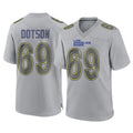 Punc LA.Rams #69 Kevin Dotson Player Gray Atmosphere Fashion Home Game Stitched Jerseys