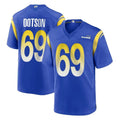 Punc LA.Rams #69 Kevin Dotson Player Royal Home Game Stitched Jerseys