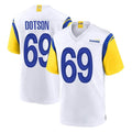 Punc LA.Rams #69 Kevin Dotson Player White Home Game Stitched Jerseys