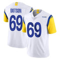 Punc LA.Rams #69 Kevin Dotson Player White Limited Vapor Untouchable Home Game Stitched Jerseys