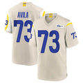 Punc LA.Rams #73 Steve Avila Player Bone Home Game Stitched Jerseys