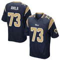 Punc LA.Rams #73 Steve Avila Player Navy Home Game Stitched Jerseys