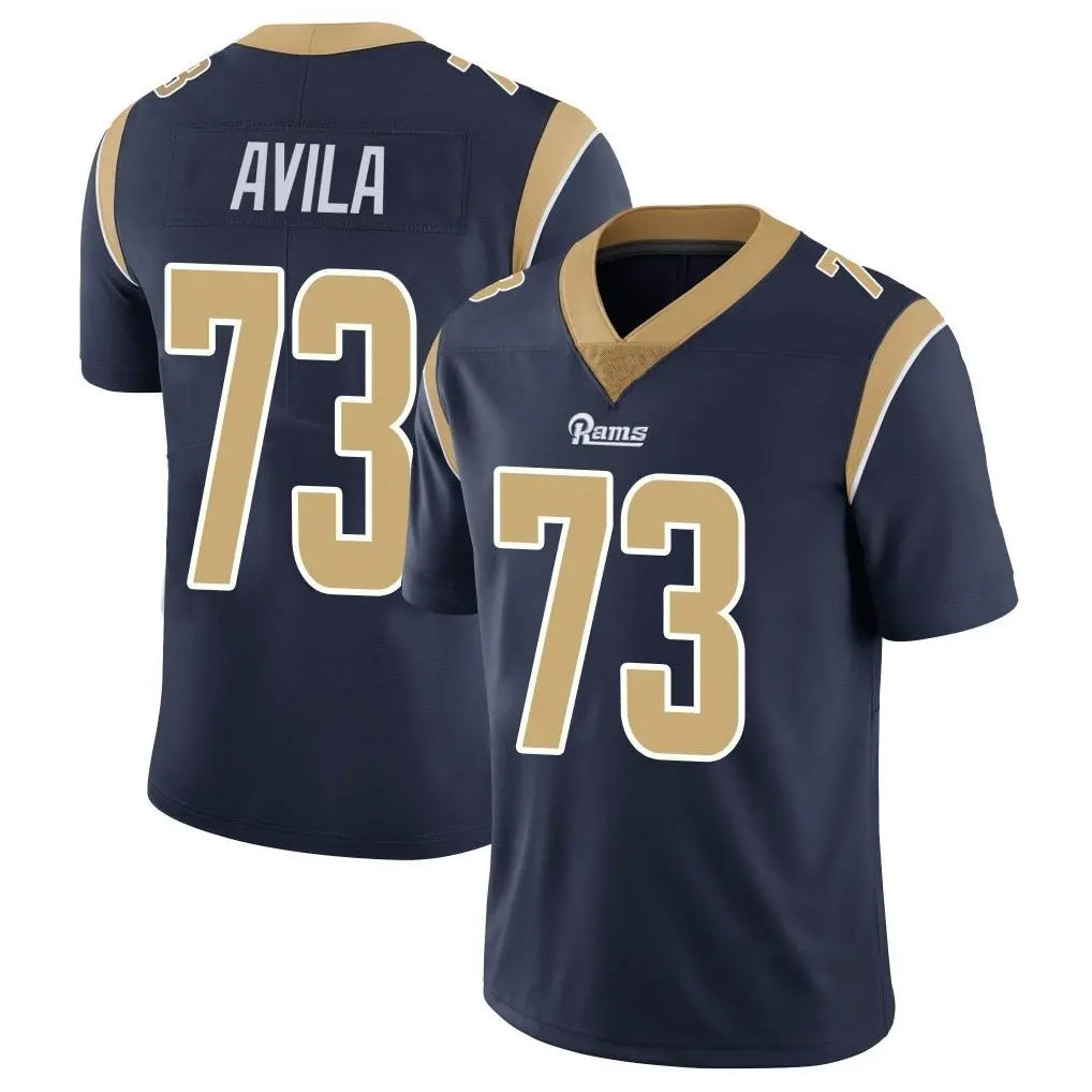 Punc LA.Rams #73 Steve Avila Player Navy Limited Vapor Untouchable Home Game Stitched Jerseys