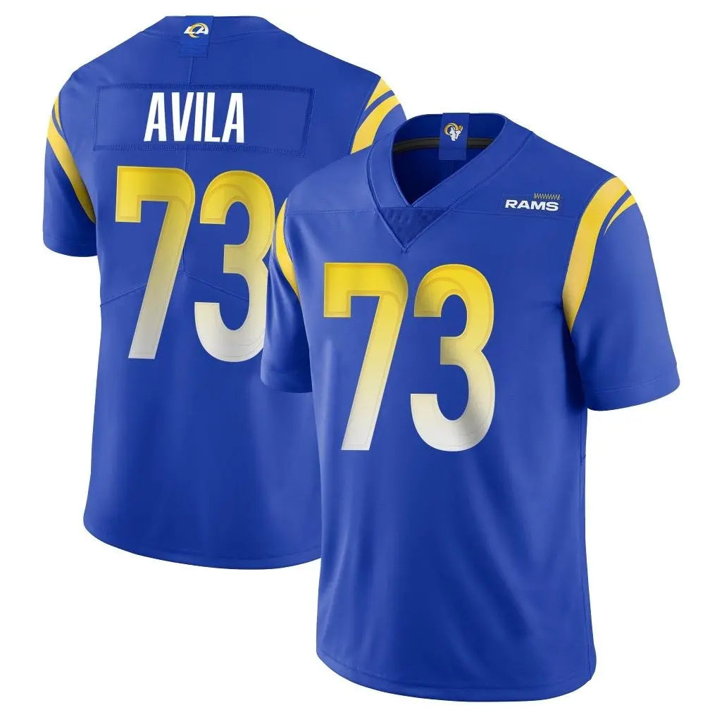 Punc LA.Rams #73 Steve Avila Player Royal Limited Vapor Untouchable Home Game Stitched Jerseys