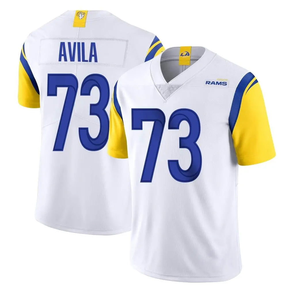 Punc LA.Rams #73 Steve Avila Player White Limited Vapor Untouchable Home Game Stitched Jerseys