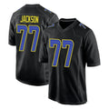 Punc LA.Rams #77 Alaric Jackson Player Black Fashion Limited Home Game Stitched Jerseys