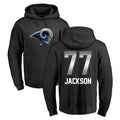 Punc LA.Rams #77 Alaric Jackson Player Black Pullover Hoodie Limited Game Stitched Jerseys