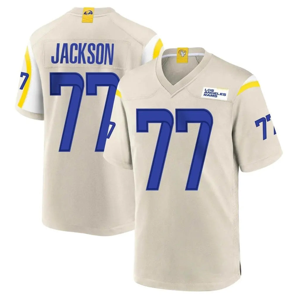 Punc LA.Rams #77 Alaric Jackson Player Bone Home Game Stitched Jerseys