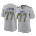 Punc LA.Rams #77 Alaric Jackson Player Gray Atmosphere Fashion Home Game Stitched Jerseys