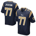 Punc LA.Rams #77 Alaric Jackson Player Navy Home Game Stitched Jerseys