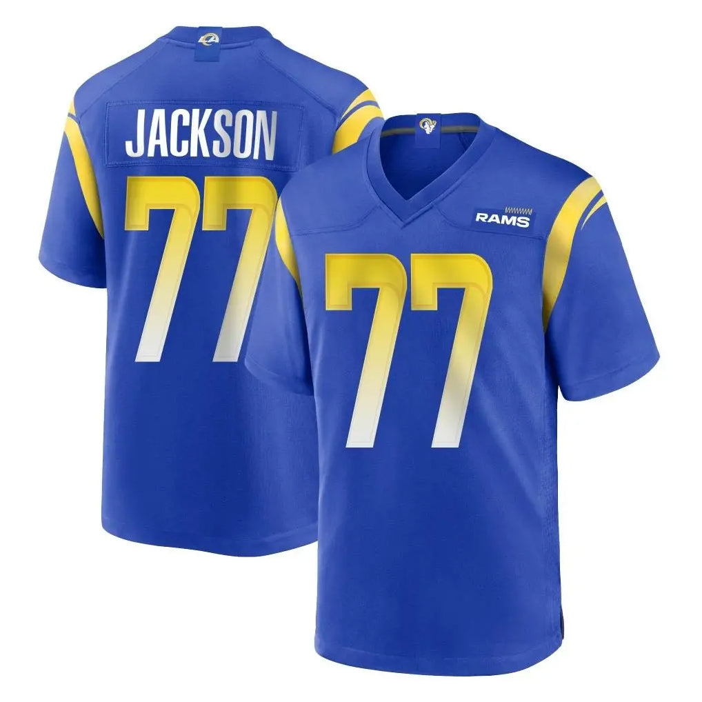 Punc LA.Rams #77 Alaric Jackson Player Royal Home Game Stitched Jerseys