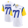 Punc LA.Rams #77 Alaric Jackson Player White Home Game Stitched Jerseys