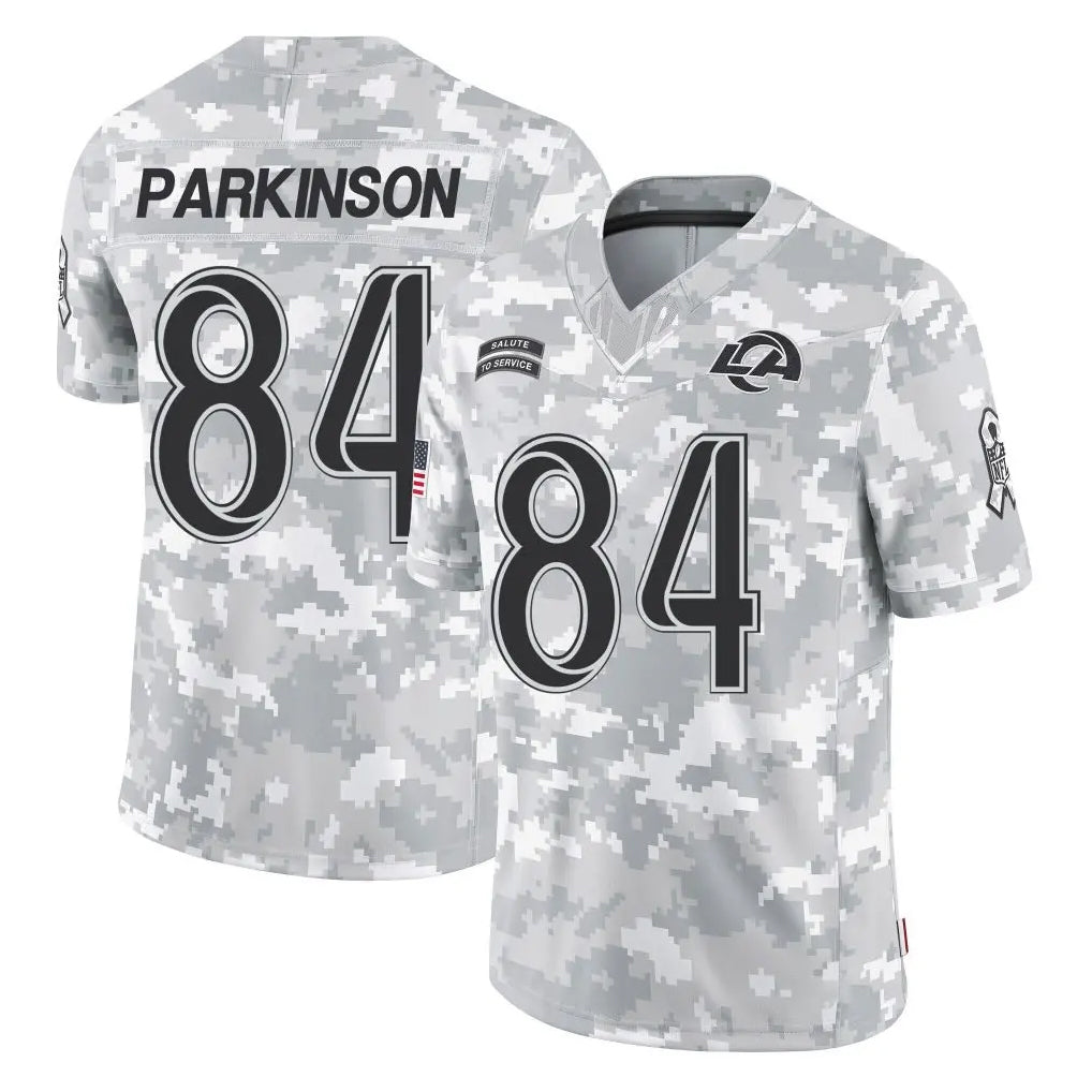 Punc LA.Rams #84 Colby Parkinson Player Arctic Camo Salute To Service Limited Game Stitched Jerseys