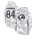 Punc LA.Rams #84 Colby Parkinson Player Arctic Camo Salute to Service Hoodies Limited Game Stitched Jerseys