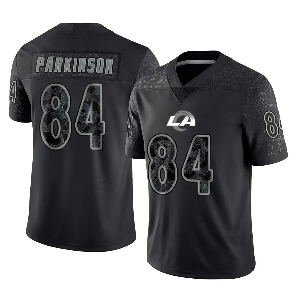 Punc LA.Rams #84 Colby Parkinson Player Black Limited Reflective Home Game Stitched Jerseys