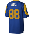 Punc LA.Rams #88 Torry Holt Mitchell & Ness Royal Legacy Replica Stitched Puhic Jersey