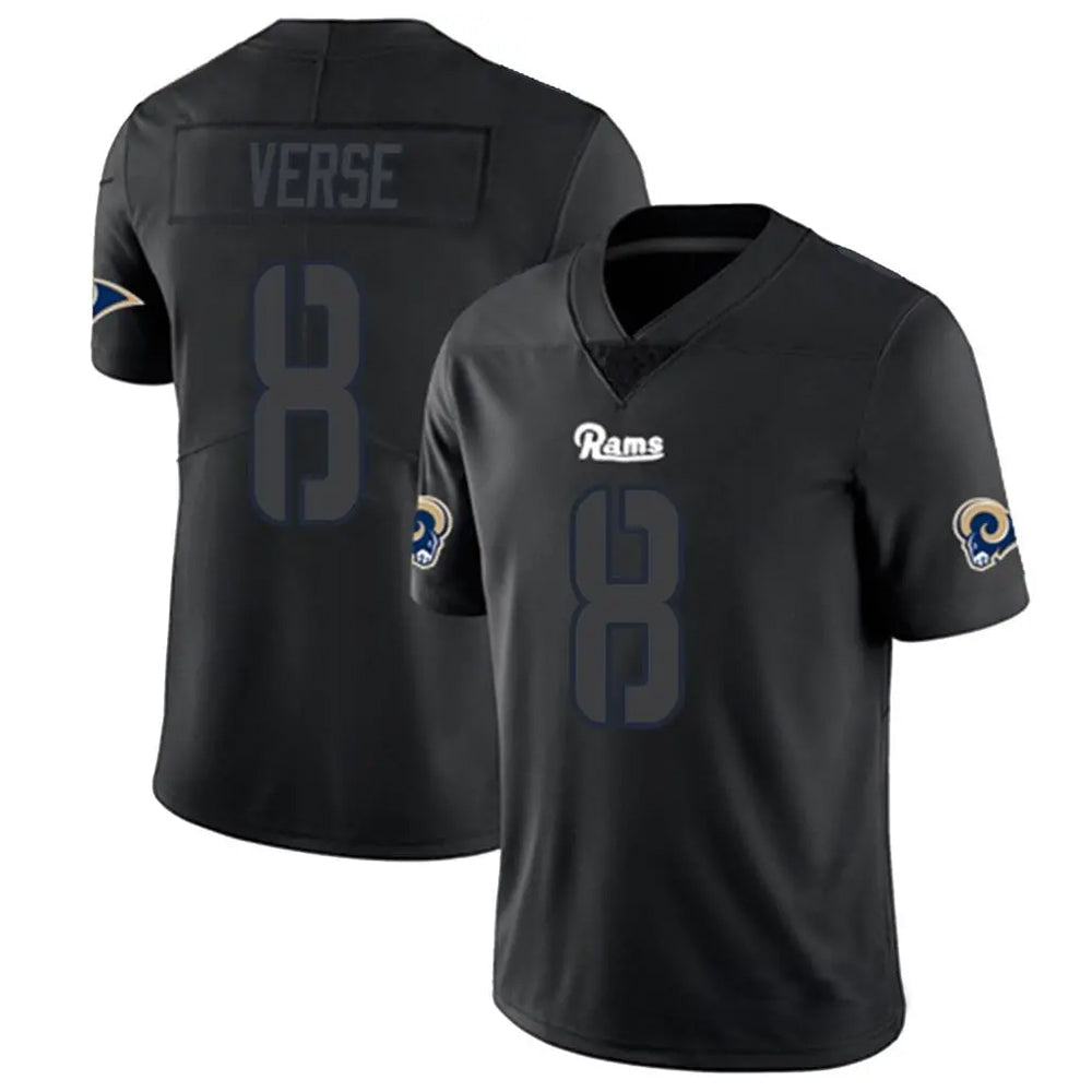 Punc LA.Rams #8 Jared Verse Player Limited Black Impact Stitched Jerseys