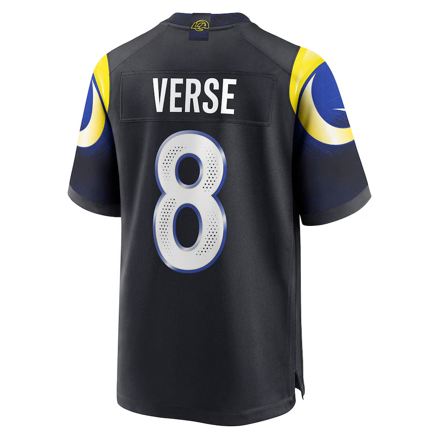 Punc LA.Rams #8 Jared Verse Player Midnight Blue Rivalries Collection Game Stitched Jerseys