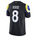 Punc LA.Rams #8 Jared Verse Player Midnight Blue Rivalries Collection Vapor Limited Stitched Jerseys