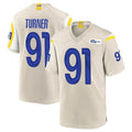 Punc LA.Rams #91 Kobie Turner Player Bone Home Game Stitched Jerseys