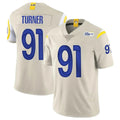 Punc LA.Rams #91 Kobie Turner Player Bone Limited Vapor Home Game Stitched Jerseys