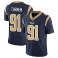 Punc LA.Rams #91 Kobie Turner Player Navy Limited Vapor Untouchable Home Game Stitched Jerseys