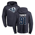 Punc LA.Rams #91 Kobie Turner Player Navy Pullover Hoodie Limited Game Stitched Jerseys