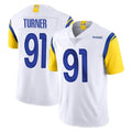 Punc LA.Rams #91 Kobie Turner Player White Limited Vapor Untouchable Home Game Stitched Jerseys