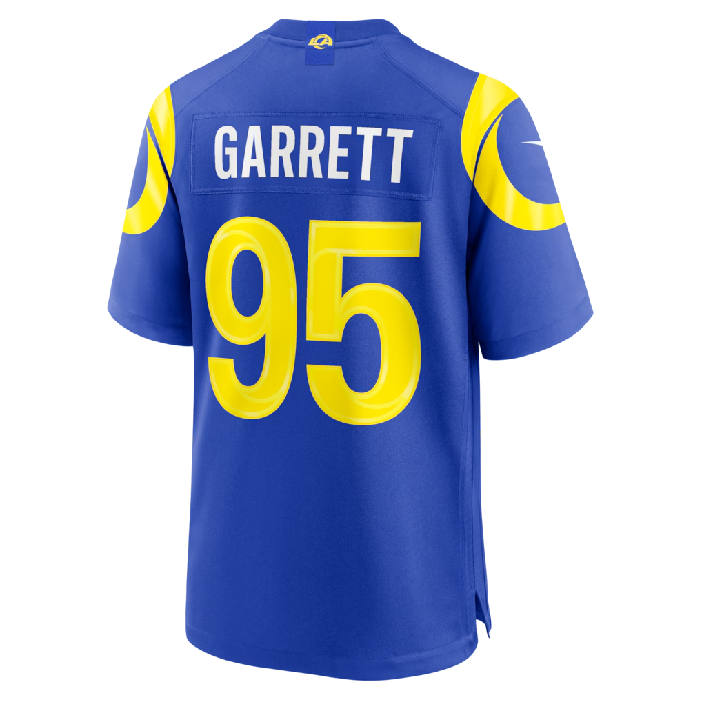 Punc LA.Rams #95 Myles Garrett Royal Game Stitched Jerseys