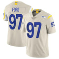Punc LA.Rams #97 Poona Ford Player Bone Limited Vapor Home Game Stitched Jerseys