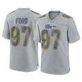 Punc LA.Rams #97 Poona Ford Player Gray Atmosphere Fashion Home Game Stitched Jerseys