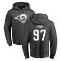 Punc LA.Rams #97 Poona Ford Player Gray Pullover Hoodie Limited Game Stitched Jerseys