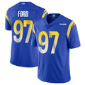 Punc LA.Rams #97 Poona Ford Player Royal Limited Vapor Untouchable Home Game Stitched Jerseys