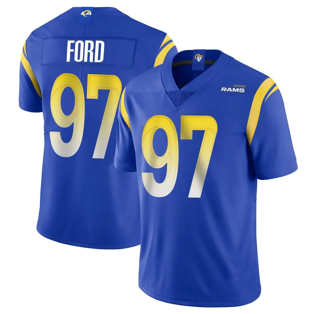 Punc LA.Rams #97 Poona Ford Player Royal Limited Vapor Untouchable Home Game Stitched Jerseys