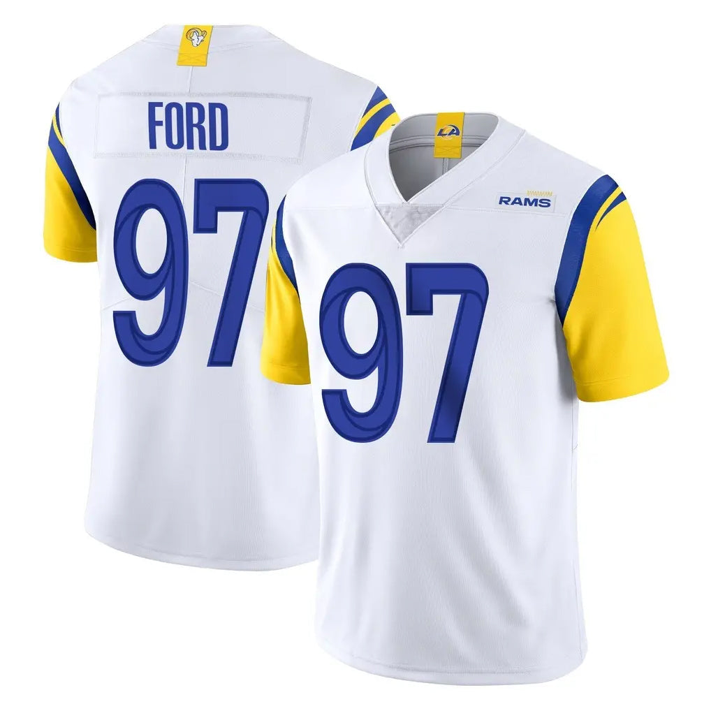 Punc LA.Rams #97 Poona Ford Player White Limited Vapor Untouchable Home Game Stitched Jerseys