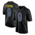 Punc LA.Rams #9 Matthew Stafford Player Black Fashion Limited Home Game Stitched Jerseys