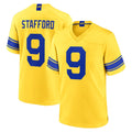 Punc LA.Rams #9 Matthew Stafford Player Gold Classic Sol Home Game Stitched Jerseys