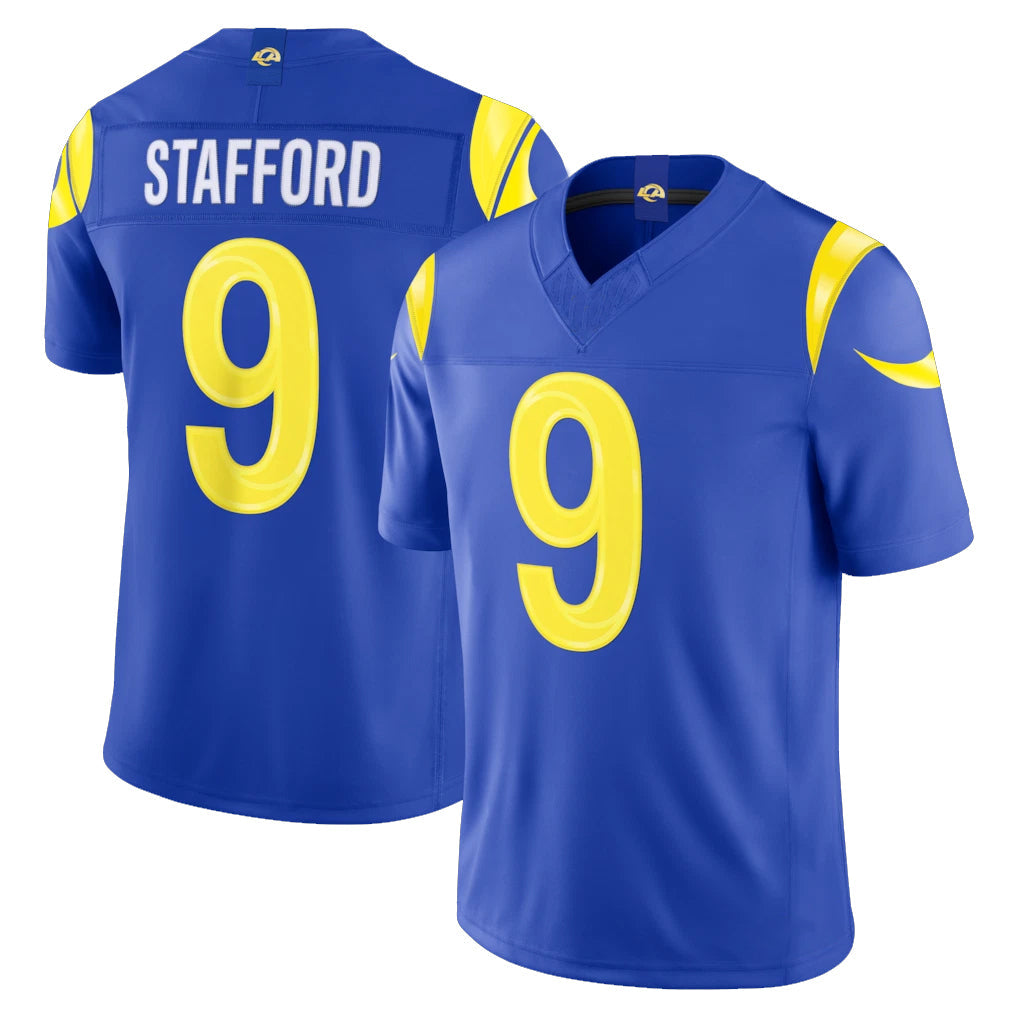 Punc LA.Rams #9 Matthew Stafford Player Royal Vapor F.U.S.E. Limited Home Game Stitched Jerseys