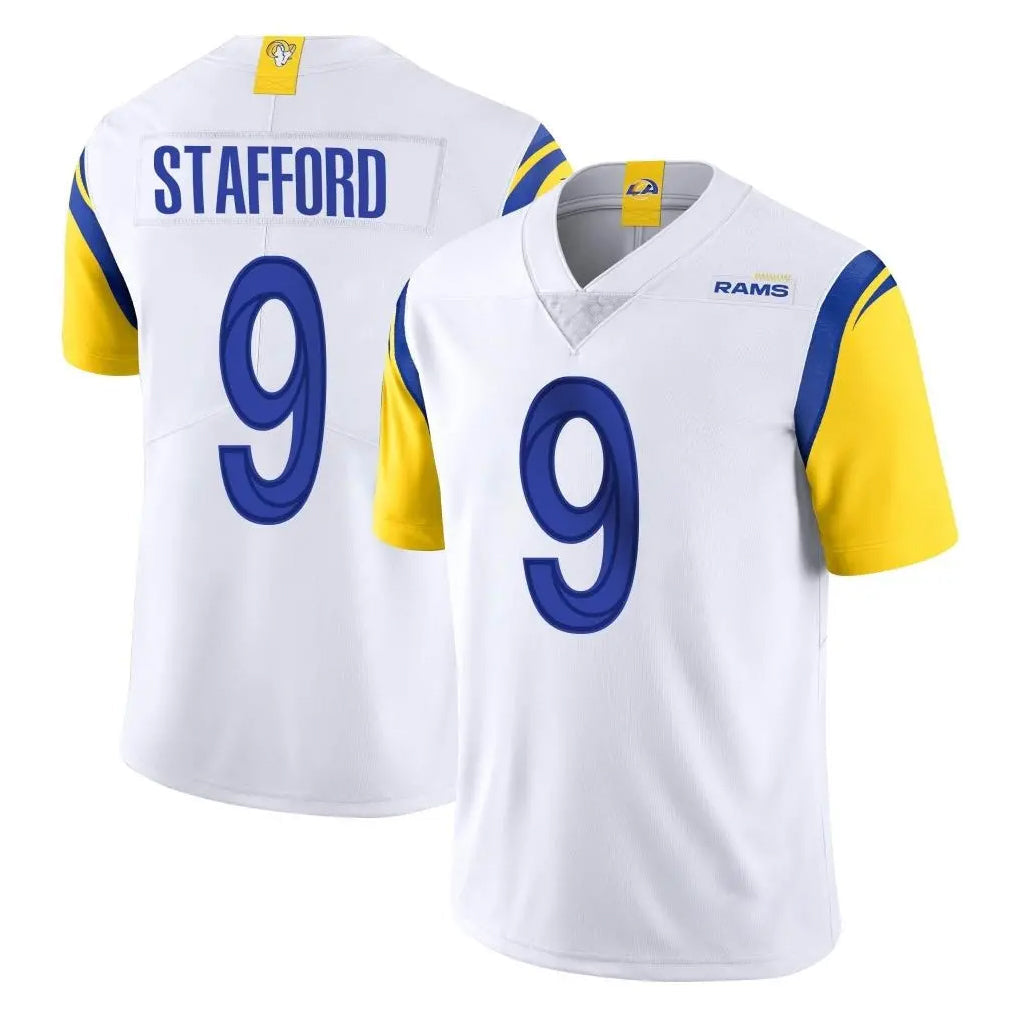 Punc LA.Rams #9 Matthew Stafford Player White Limited Vapor Untouchable Home Game Stitched Jerseys