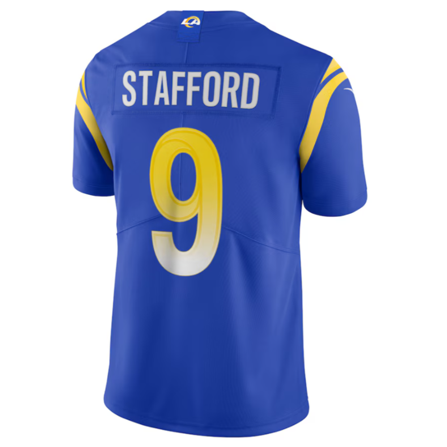 Punc LA.Rams #9 Matthew Stafford Royal Vapor Limited Jersey American Stitched Jersey