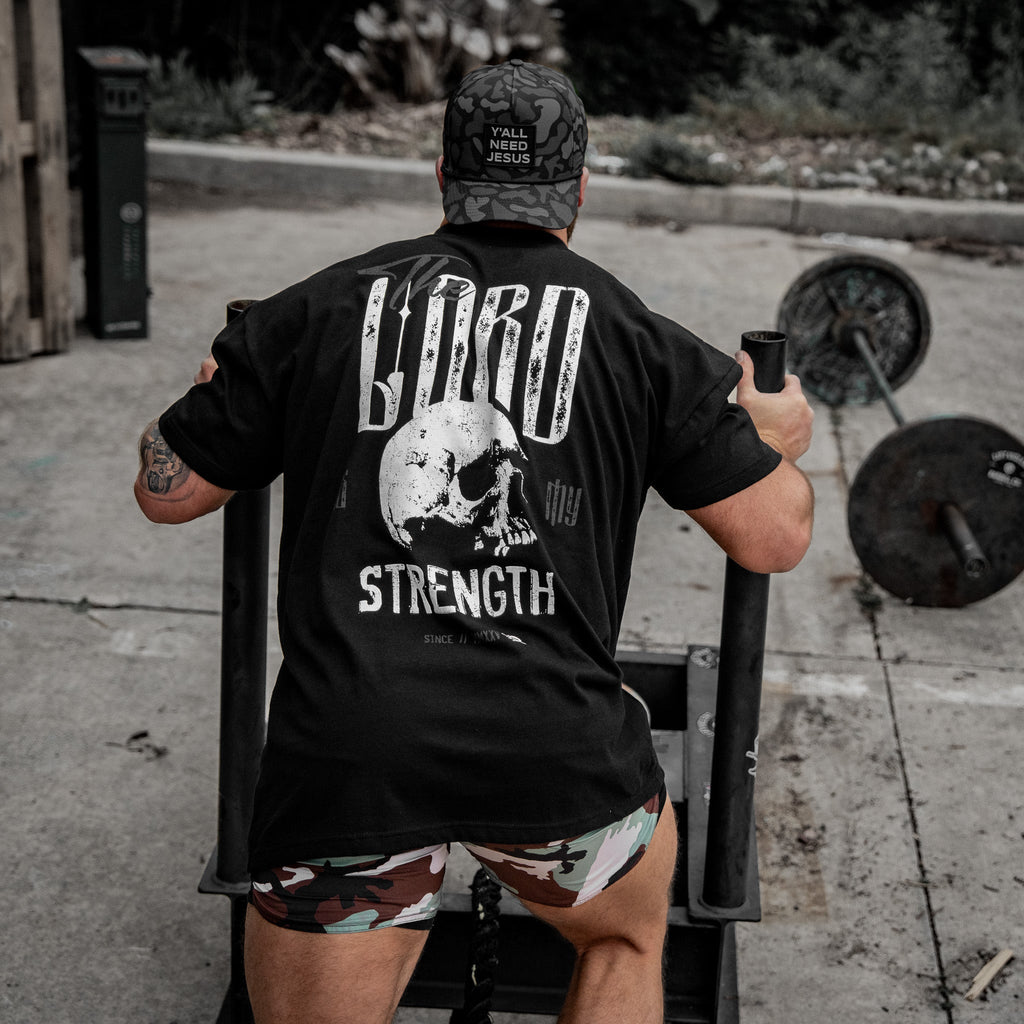 Crovyie cheap jerseys Ordering The Lord Is My Strength Heavyweight Men's T-Shirt