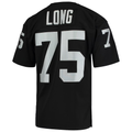 Punc LV.Raiders 1983 #75 Howie Long Mitchell & Ness Black Authentic Throwback Retired Player Stitched Puhic Jersey