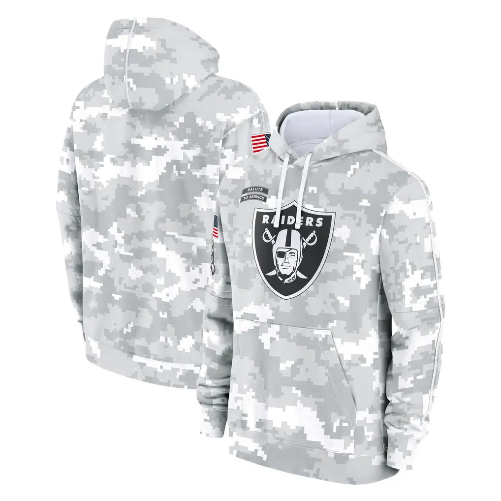 Punc LV.Raiders Arctic Camo Salute to Service Hoodies Limited Game Blank Player Stitched Jerseys